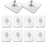 Adhesive Screws,Clear Adhesive Hooks,Adhesive Nails,Magic Hooks,Wall Mounted No Drilling,Self Adhesive Hanging Hook For Bathroom Kitchen Shower Room