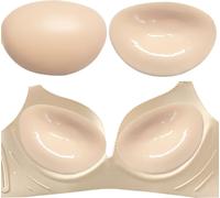 Adhesive Silicone Bra Pads Inserts-Push Up Booster Pads Enhancer-Chicken Fillet Bra Inserts For Bras,Bikinis & Swimwear (Light Skin Tone,2-Pack)