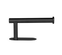 Adhesive Toilet Paper Holder, No Drilling Stainless Steel Roll, Stick on Wall Storage Rack for Bathroom(Black Paper Holder)