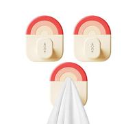 Adhesive Wall Hooks, 3 Pieces Hanger Holder, Kitchen Hanger For Easy Organization, Sturdy Self-Adhesive Hooks, Accessories For Wall Shower Bathroom Door Ceiling Kitchen Key Window Dorm Closet Towel