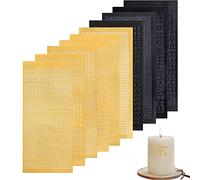 Adhésives Alphabet Stickers 10 Feuilles Lettres Autocollantes Numéros Alphabet Ensemble D'autocollants de Lettres avec pince auxiliaire pour Baptême Communion Mariage Scrapbooking(Or/Noir)