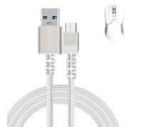 Adhiper Câble de charge USB de 1,8 m pour Razer Viper Ultimate, Basilisk Snake Ultimate, Viper V2 Pro, Viper Câble de charge USB professionnel avec câble en nylon tressé durable, charge rapide (blanc)