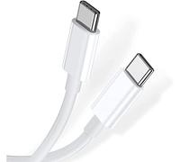 Adhiper Câble USB-C vers USB-C 60W 20V/3A Câble Type C Charge Rapide, Compatible avec Huawei MateBook D16/16s, MateBook 15, MatePad Air/Pro 13.2, Séries Nova 10/11, Série Mate 40, etc. (50cm/Blanc)