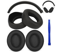 Adhiper Cache-oreilles en silicone pour casque sans fil Beats Studio 3, accessoires de casque Studio 3 améliorés avec couverture complète et housse de protection pour bandeau - Noir