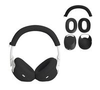 Adhiper Coque Anti-Transpiration 3-en-1 en Silicone Souple pour Casque Sony WH-1000XM6, Accessoires XM6 avec Couvre-Coussinets, Couvre-Arceau et Coques de Protection, Lavable, Réutilisable - Noir