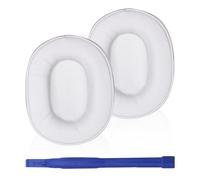 Adhiper Coussinets de rechange compatibles avec casques Audio-Technica M50X, ATH-M50xBT2, ATH-M50X, M40X, M30X, M20X, M10X (Blanc)