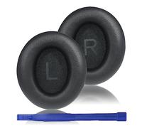 Adhiper Coussinets de rechange pour casque Anker Space Q45, coussinets d'oreille pour casque Soundcore par Anker Space Q45 adaptatif antibruit, avec boucle, cuir protéiné souple, mousse à mémoire de
