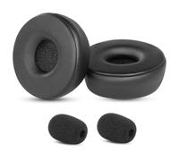 Adhiper Coussinets de rechange pour casque Jabra Engage 55/65/75 (version stéréo) (ne convient pas aux casques Engage 50, Engage 55/65/75 Version Mono), coussinets en mousse haute densité (noir)