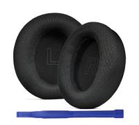 Adhiper Coussinets de rechange pour casque Soundcore Q30, coussinets en tissu maille amélioré pour Anker Soundcore Life Q30/Q35 avec mousse à mémoire de forme haute densité, respirants et doux (noir)
