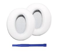 Adhiper Coussinets d'écouteurs HD 450BT compatibles Sennheiser HD 4.50BT, 4.50BTNC, 4.40BT, 350BT, cuir protéiné souple, mousse à mémoire de forme (blanc)