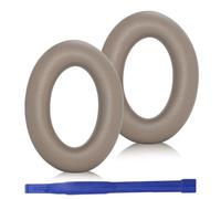 Adhiper Coussinets pour casque Sennheiser Accentum/Accentum Plus Gris | Cuir protéiné souple, mousse insonorisante, grand confort, montage facile, ajustement précis