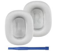 Adhiper Coussins de Rechange pour AirPods Max Casque, Coussinets en Tissu Maille Respirante et Mousse à Mémoire de Forme Haute Densité, Durables et Confortables - Argent