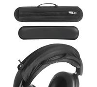 Adhiper Couvre-bandeau universel + coussinet en cuir protéiné pour casque ATH Sony Beats Bose Soundcore JBL Sennheiser Skullcandy HyperX Corsair Jabra et autres casques avec coussinet amovible en