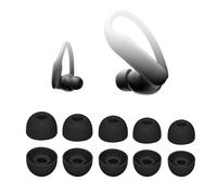 Adhiper Lot de 5 Paires d’Embouts de Rechange en Silicone pour Beats Powerbeats Pro 2 / Solo Buds/Fit Pro/Studio Buds/Studio Buds+, Compatibles avec Le Boîtier de Charge (XL/L/M/S/XS, Obsidienne)
