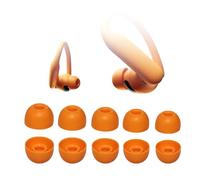 Adhiper Lot de 5 Paires d’Embouts de Rechange en Silicone pour Beats Powerbeats Pro 2 / Solo Buds/Fit Pro/Studio Buds/Studio Buds+, Compatibles avec Le Boîtier de Charge (XL/L/M/S/XS, Orange)