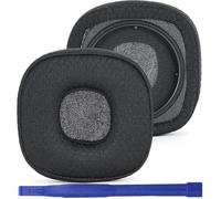 Adhiper Major Lot de 4 coussinets de rechange compatibles avec les écouteurs sans fil Marshall Major IV avec tissu en maille respirante et mousse à mémoire de forme haute densité (noir)
