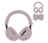 Adhiper WH-1000XM5 Étui de protection avec fermeture éclair pour casque Sony WH-1000XM5, sportif, résistant à la transpiration et facile à nettoyer, gris rose