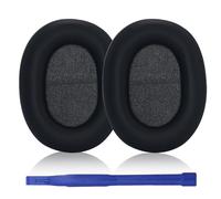 Adhiper WH-1000XM6 Coussinets de rechange en cuir protéiné pour casque Sony WH-1000XM6 en mousse à mémoire de forme (noir)