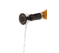 AdHoc Bec Verseur Gusto, Bouchon et Bec Verseur Universel, Ultra Plat, Noir | Bouchon et Bec Verseur pour Bouteille, Vin, Champagne, Prosecco, Spiritueux, Garde Bulles, Étanche, Hermétique, Réutilisable