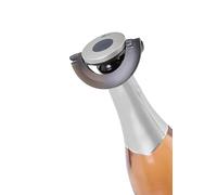 AdHoc Bouchon à Champagne Gusto, Ultra Plat, Garde Bulles, Étanche, Argent | Bouchon de Bouteille Universel pour Vin, Champagne, Prosecco et Spiritueux, Hermétique, Réutilisable