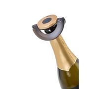 AdHoc Bouchon à Champagne Gusto, Ultra Plat, Garde Bulles, Étanche, Noir/Or | Bouchon de Bouteille Universel pour Vin, Champagne, Prosecco et Spiritueux, Hermétique, Réutilisable