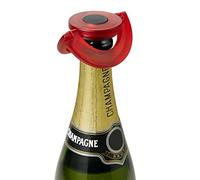 AdHoc Bouchon à Champagne Gusto, Ultra Plat, Garde Bulles, Étanche, Rouge | Bouchon de Bouteille Universel pour Vin, Champagne, Prosecco et Spiritueux, Hermétique, Réutilisable