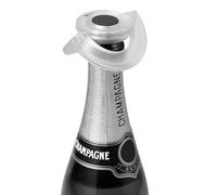 AdHoc Bouchon à Champagne Gusto, Ultra Plat, Garde Bulles, Étanche | Transparent, Bouchon de Bouteille Universel pour Vin, Champagne, Prosecco et Spiritueux, Hermétique, Réutilisable
