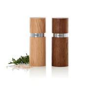 AdHoc CeraCut® MP463 Textura Ensemble de moulins à poivre et sel avec broyeur en céramique et bois naturel chêne foncé et clair