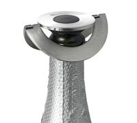 AdHoc – Bouchon de champagne FV20 Champ – hermétique, anti‑fuite, inox & silicone, ultra‑plat Ø8 cm