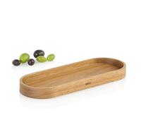 AdHoc Dessous de Verre Posto Plateau en Bois d'acacia, Moulin à sel et Poivre, Support pour Bol de Service à Lait et Sucre, Repose-thé et café, pour Bougies 23 cm x 8 cm