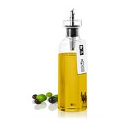 AdHoc Distributeur d'huile ou de vinaigre AromaPour BZ82 - En verre borosilicate - Élégante bouteille d'huile d'olive avec bec verseur en acier inoxydable - Idéale également pour l'huile de graines de