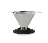 AdHoc Filtre à café Impact - Filtre à café permanent en acier inoxydable, réutilisable, double couche, filtre à main, pour tasse et carafe, passe au lave-vaisselle