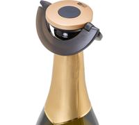 AdHoc FV52 bouchon de bouteille de champagne ou bouchon de champagne Gusto, plastique | silicone, couleur : noir & or