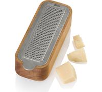 AdHoc GG31 Râpe fine de table pour le parmesan, les épices, les noix, etc. CutnServe, Acier inoxydable | Bois d'acacia