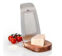 AdHoc Grana Râpe fine, pour fromage à pâte dure, légumes-racines, chocolat, Acier inoxydable, Bois d'acacia, Argent, H : 17 cm, GG11