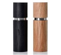 Adhoc Lot De Moulins À Sel Et À Poivre Textura Antique Grande, Moulin À Épices, Sablé, Bois - Acier Inoxydable, 20 Cm, Mp47