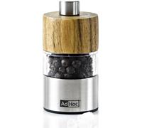 ad hoc moulin à sel et poivre, modèle? david, acier inox acacia, broyeur en céramique, 6,2 cm, mp32