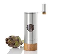 AdHoc MP54 PowerMill - Moulin manuel à poivre et sel avec système Planet+ | Broyeur céramique XL haute performance, 12 niveaux de mouture de fine à grossière | Design inox et bois d’acacia (20 cm)