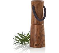 AdHoc MP831 Moulin à poivre/à sel Yaso 17 cm - Moulin en céramique de haute qualité, bois de chêne, avec poignée, pour les épices