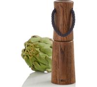 AdHoc MP833 Moulin à poivre/à sel Yaso 20 cm - Moulin en céramique de haute qualité, bois de chêne, avec poignée, pour les épices