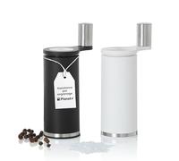 AdHoc SMOOS Moulin à poivre et sel à manivelle avec mécanisme à engrenages | Lot de 2 moulins manuels avec broyeur en céramique | Mouture réglable broyage sans effort