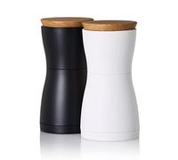 ADHOC Set de moulins à sel et à poivre 13,3cm TWIN noir/blanc blanc