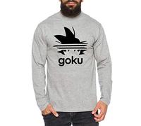 Adi Goku Manches Longues Hommes One Goku Dragon Master Son Ball Vegeta Turtle Roshi Piece Golds DB, Farbe2:Gris Chiné, Größe2:Small