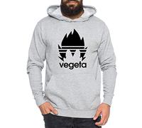 Adi Vegeta - Sweat à Capuche pour Homme Son Ruffy Luffy Naruto Saitama One Dragon Master Goku Ball Vegeta Turtle Roshi Piece Golds DB, Farbe2:Gris Chiné, Größe2:XX-Large