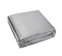 adiator Feuille réfléchissante de chaleur 5 m x 60 cm, feuille d'isolation double face en aluminium pour chauffage central, film thermique à économie d'énergie avec coussinets de fixation