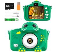 Adicop Appareils Photo Enfant 2.0 Pouces Appareil Photo Numérique 1080P HD Mini Caméra Enfant avec Carte 64GB Cadeau Anniversaire de 3-10 Ans Enfant pour Fille Garçon