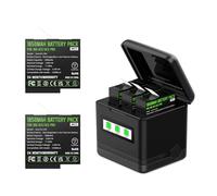 Adicop Insta 360 Ace Pro 2 Batterie Accessoires Remplacement, 2PCS Batterie 1850 mAh + Accessoires Chargeur LCD compatibles avec Insta 360 Ace/Ace Pro 2/Ace Pro
