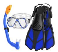Adicop Kits de Plongée avec Palmes Enfant Masque Tuba Masque de Plongée Masques de Plongée pour Enfant Tuba Plongée de 3 à 12 Ans