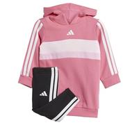 adidas 0 SEASONAL ESSENTIALS TIBERIO 3 STRIPES FLEECE LEGGINGS SET, pink fusion/white, 2-3 Years