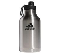 adidas 2 Liter (62 oz) Metal Water Bottle, Hot/Cold Double-Walled Insulated 18/8 Stainless Steel Accessoire, Acier Inoxydable/Noir, Taille Unique Mixte